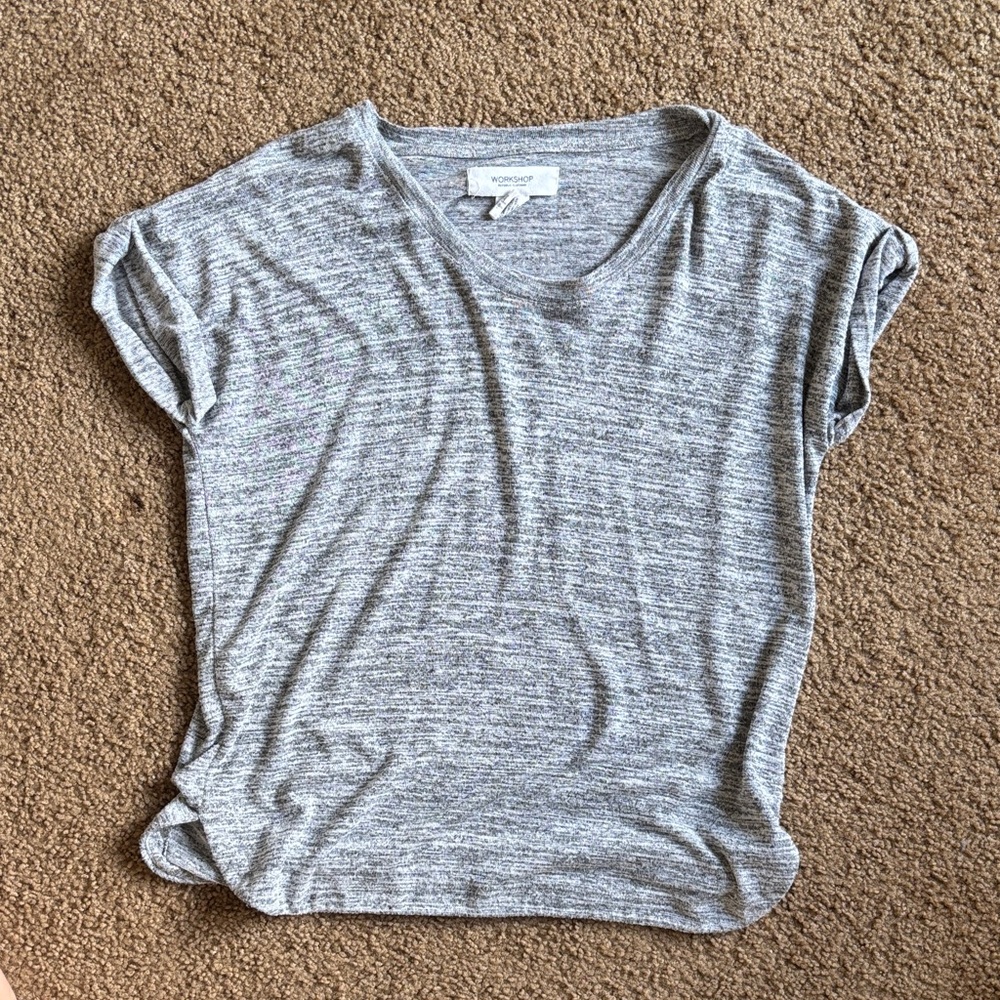 Workshop Republic Clothing Heathered Gray Short Sleeve Tee
